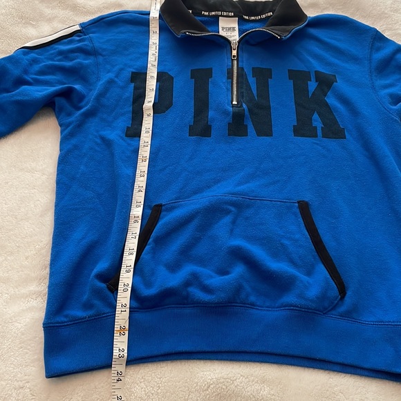 PINK Victoria’s Secret blue cowl neck zip up size small - Picture 7 of 14